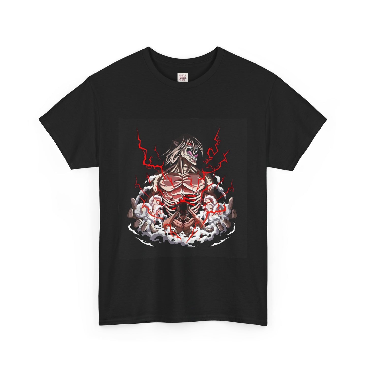 Attack On Titan Eren Jaeger Unisex Heavy Cotton Tee - Vibrant and Stylish Design for Otaku Heads