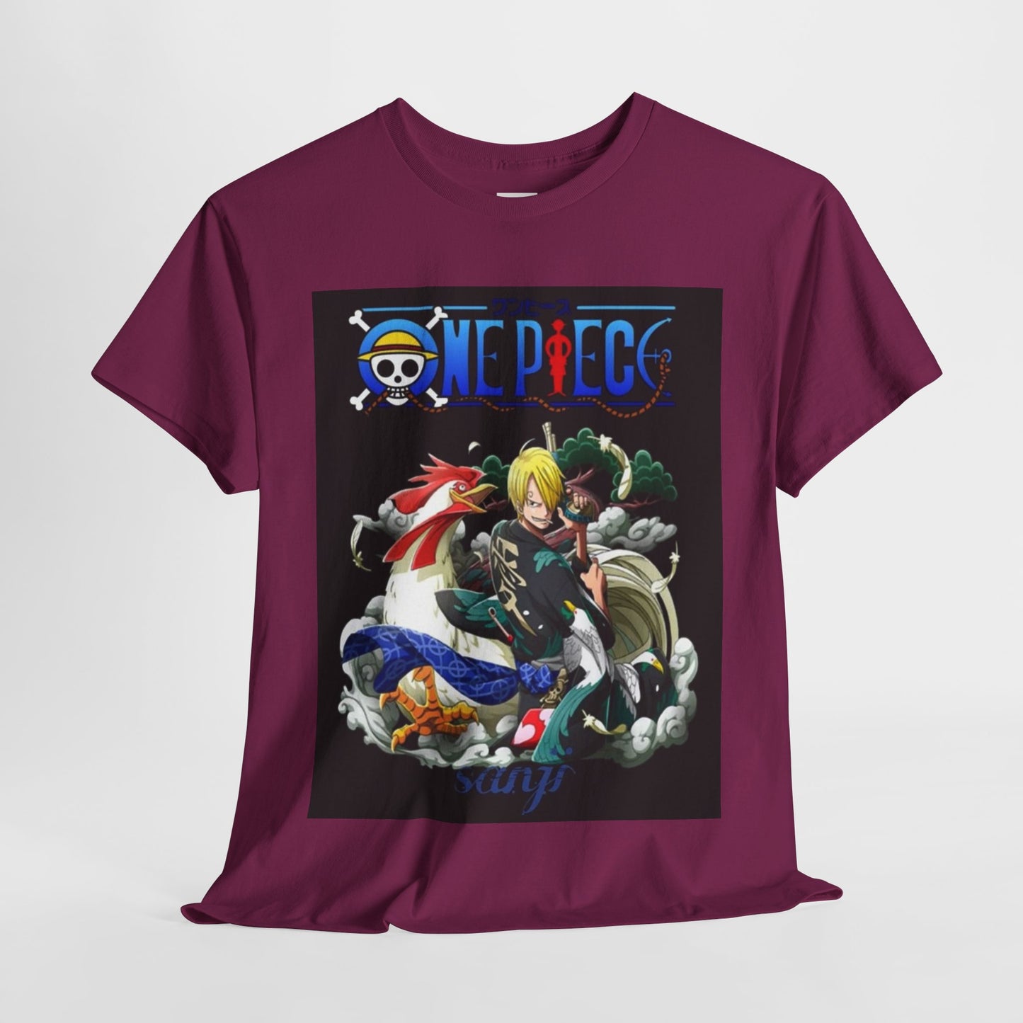 One Piece Sanji Unisex Heavy Cotton Tee - Vibrant and Stylish Design for Otaku Heads