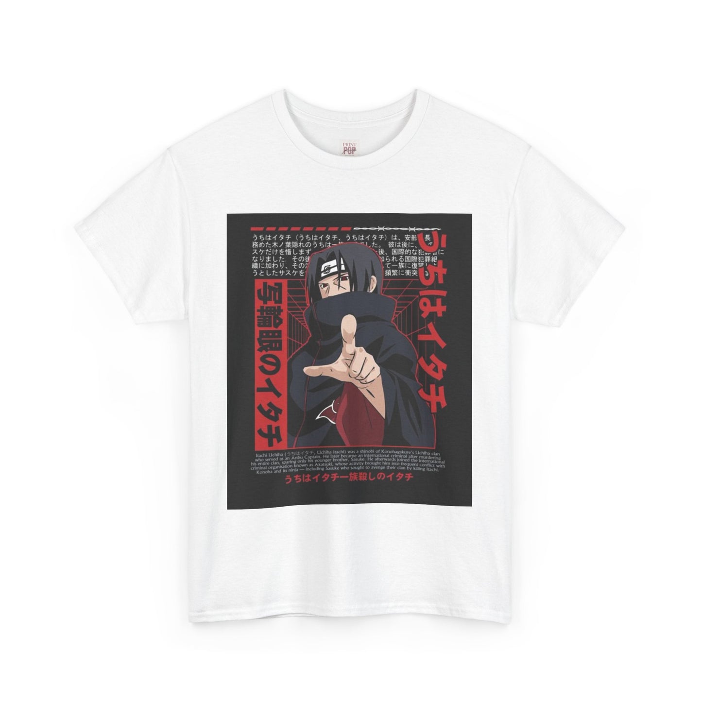 Naruto Shippuden Uchiha Itachi Unisex Heavy Cotton Tee - Vibrant and Stylish Design for Otaku Heads