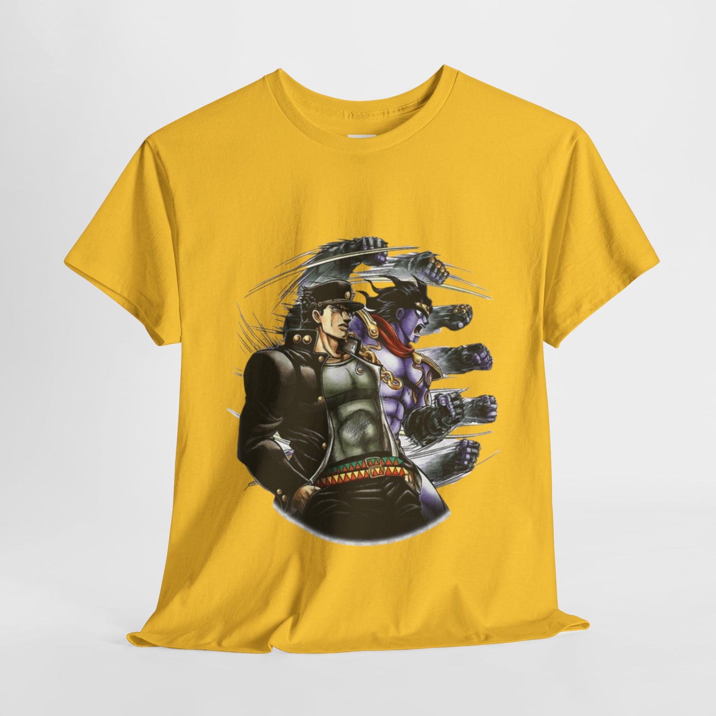 Jojo's Bizarre Adventure Jotaro Kujo Unisex Heavy Cotton Tee - Vibrant and Stylish Design for Otaku Heads