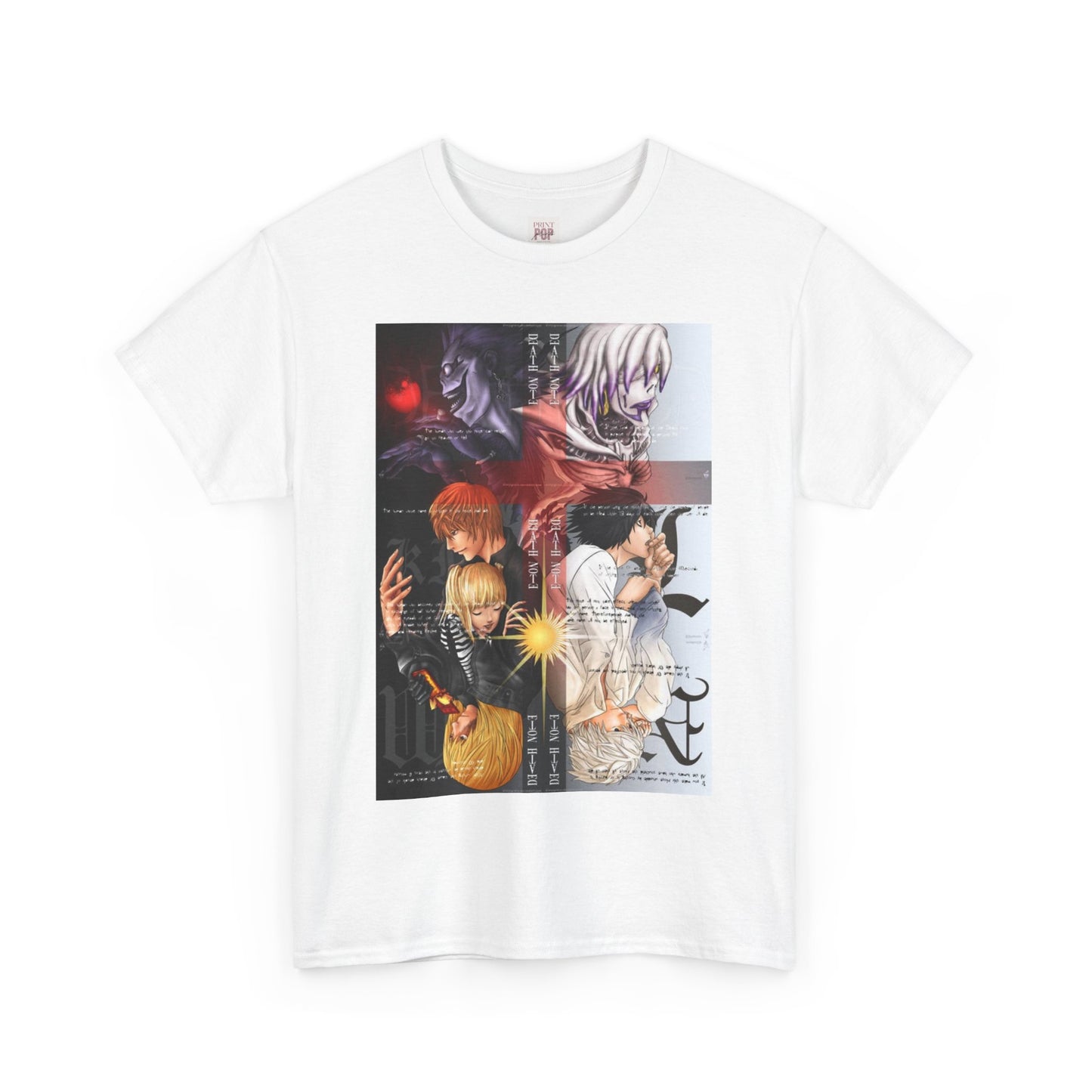 Death Note Unisex Heavy Cotton Tee - Vibrant and Stylish Design for Otaku Heads