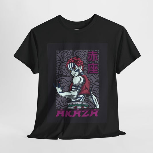 Demon Slayer Akaza Unisex Heavy Cotton Tee - Vibrant and Stylish Design for Otaku Heads