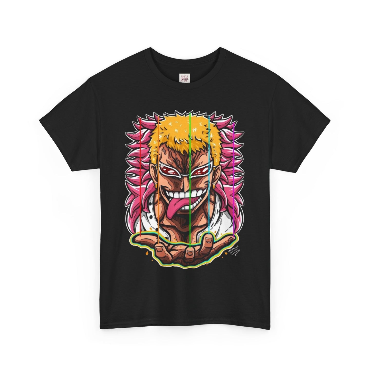 One Piece Don Quixote Doflamingo Unisex Heavy Cotton Tee - Vibrant and Stylish Design for Otaku Heads