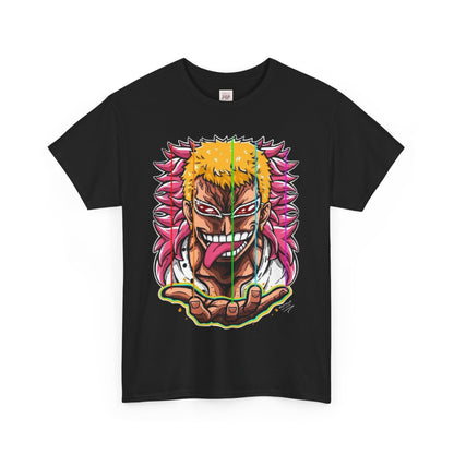 One Piece Don Quixote Doflamingo Unisex Heavy Cotton Tee - Vibrant and Stylish Design for Otaku Heads