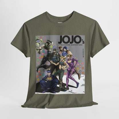 Jojo's Bizarre Adventure Unisex Heavy Cotton Tee - Vibrant and Stylish Design for Otaku Heads