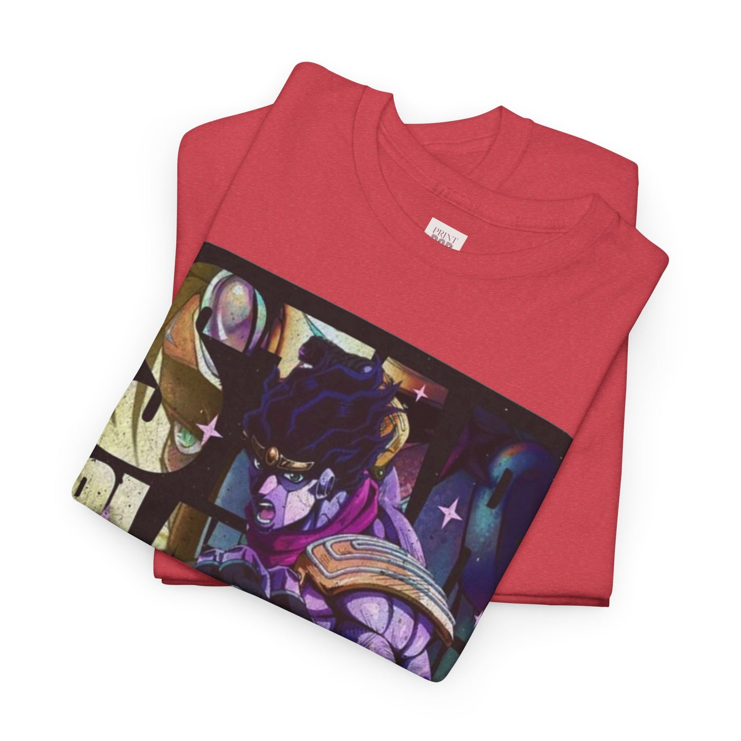 Jojo's Bizarre Adventure Jotaro Kujo Unisex Heavy Cotton Tee - Vibrant and Stylish Design for Otaku Heads