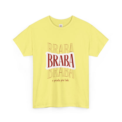 Braba Unisex Heavy Cotton Tee - Casual Statement Shirt for Everyday Wear