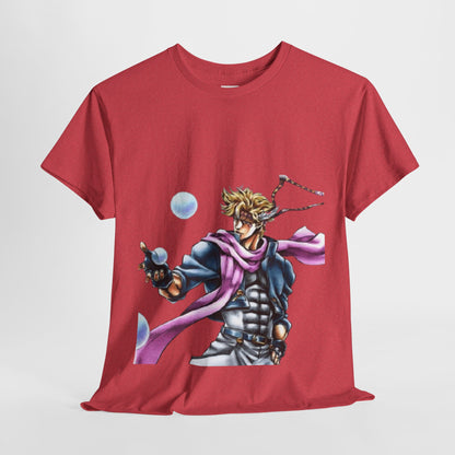 Jojo's Bizarre Adventure Caesar A. Zeppeli Unisex Heavy Cotton Tee - Vibrant and Stylish Design for Otaku Heads