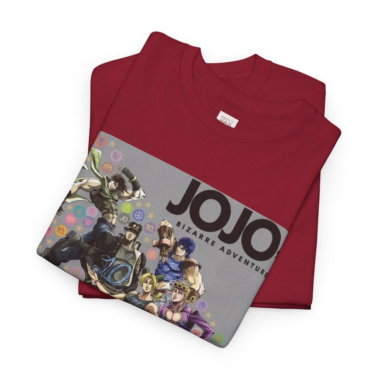 Jojo's Bizarre Adventure Unisex Heavy Cotton Tee - Vibrant and Stylish Design for Otaku Heads