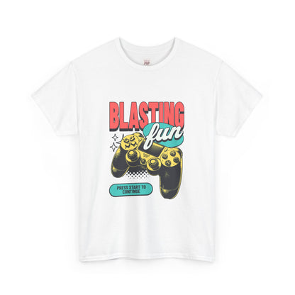 Blasting Fun Gaming Tee - Retro Controller Graphic Cotton T-Shirt