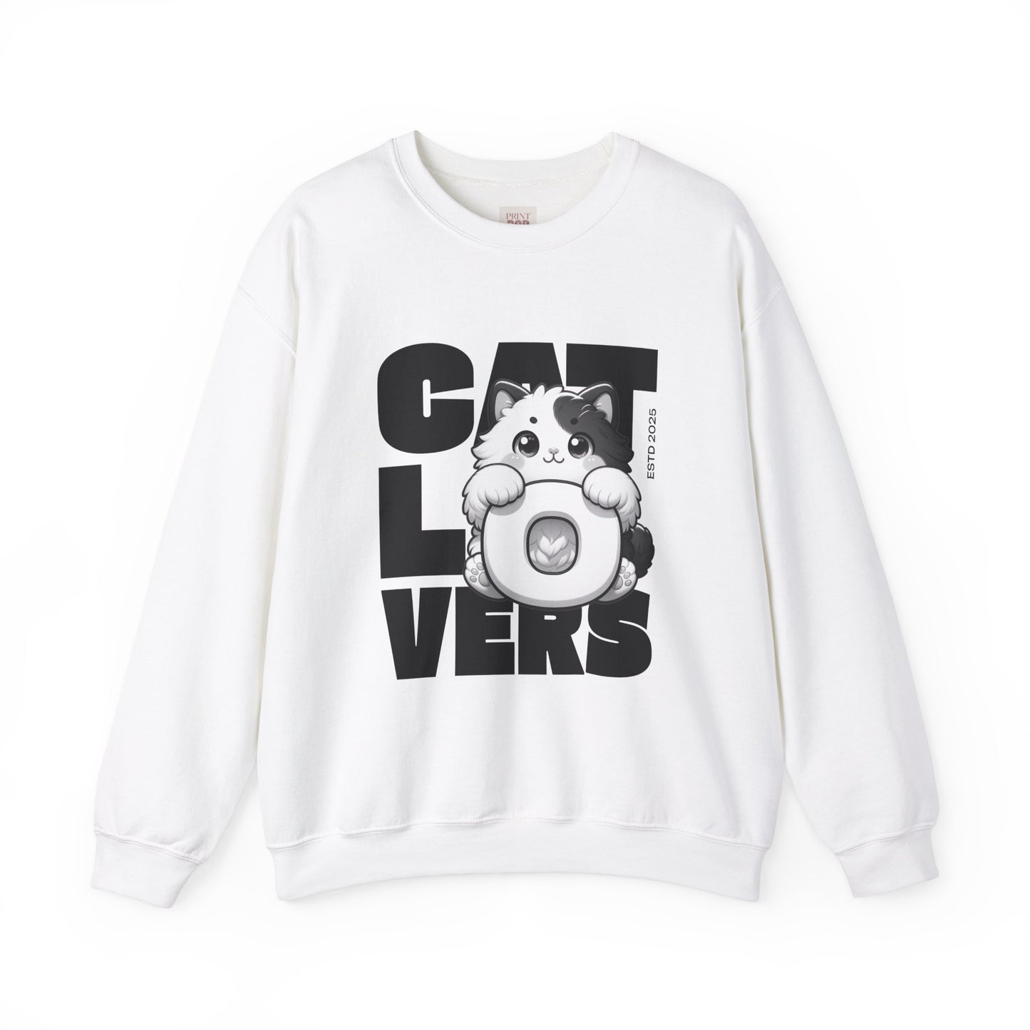 Cat Lovers Crewneck Unisex Heavy Blend Sweatshirt | Cute Cat Graphic Apparel