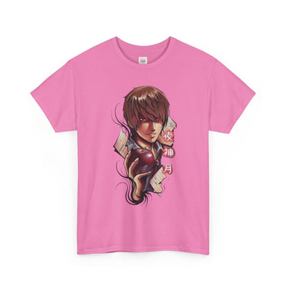 Death Note Light Yagami Unisex Heavy Cotton Tee - Vibrant and Stylish Design for Otaku Heads