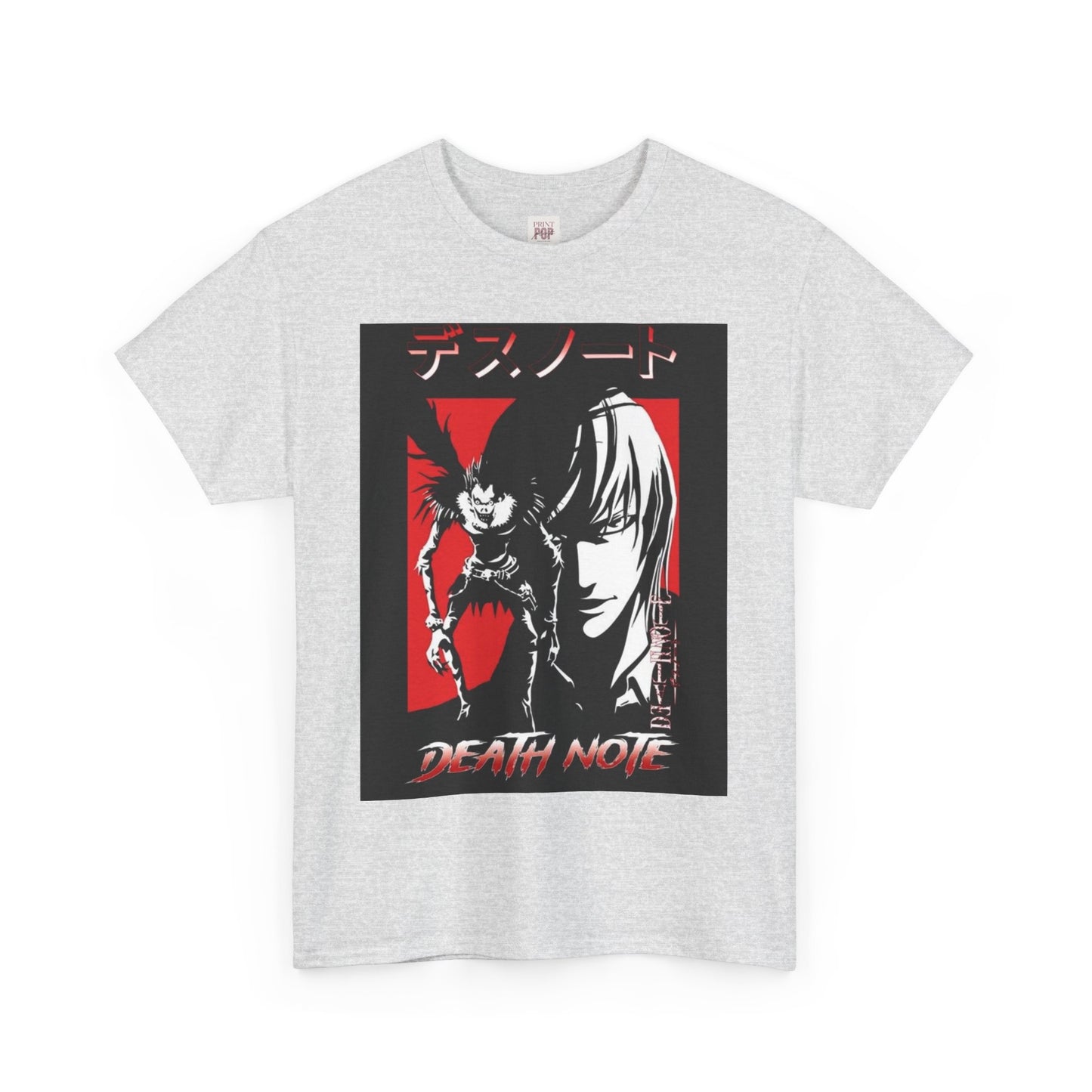 Death Note Light Yagami Unisex Heavy Cotton Tee - Vibrant and Stylish Design for Otaku Heads