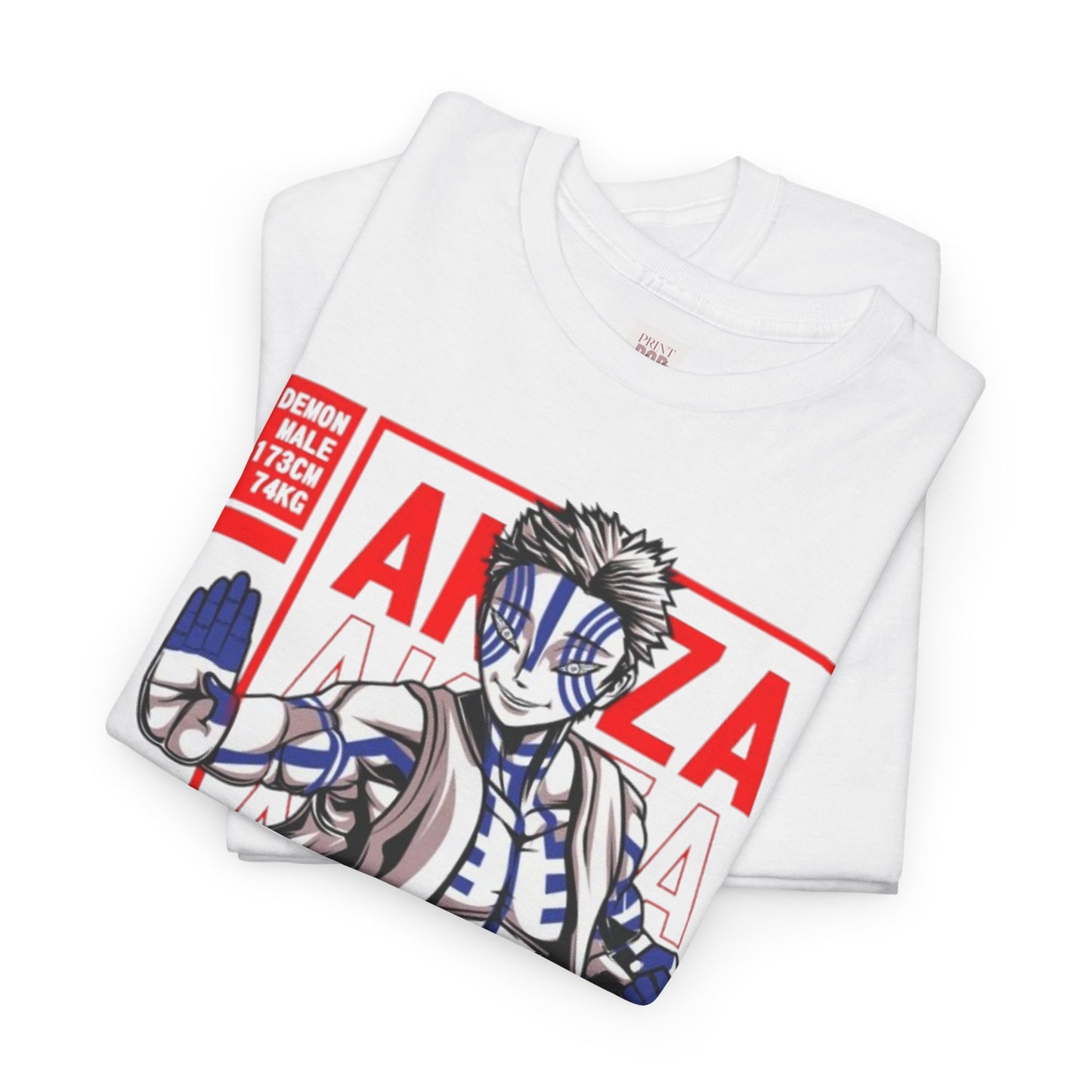 Demon Slayer Akaza Unisex Heavy Cotton Tee - Vibrant and Stylish Design for Otaku Heads