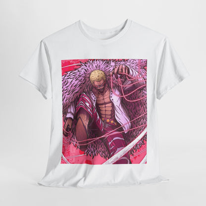 One Piece Don Quixote Doflamingo Unisex Heavy Cotton Tee - Vibrant and Stylish Design for Otaku Heads