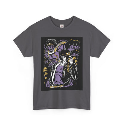 Jojo's Bizarre Adventure Jotaro Kujo Unisex Heavy Cotton Tee - Vibrant and Stylish Design for Otaku Heads