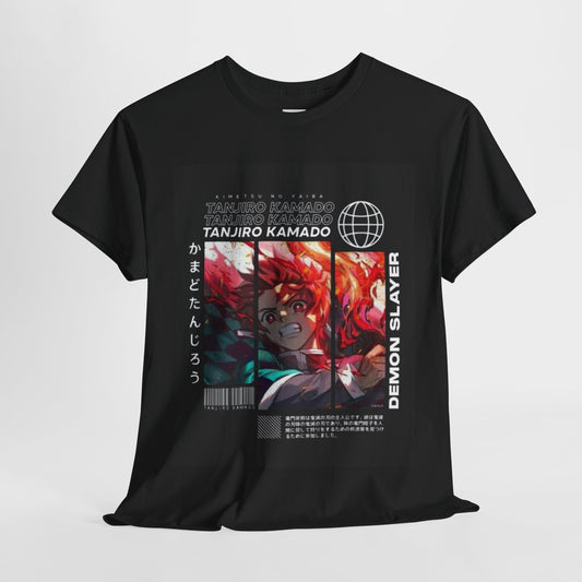 Demon Slayer Kamado Tanjiro Unisex Heavy Cotton Tee - Vibrant and Stylish Design for Otaku Heads