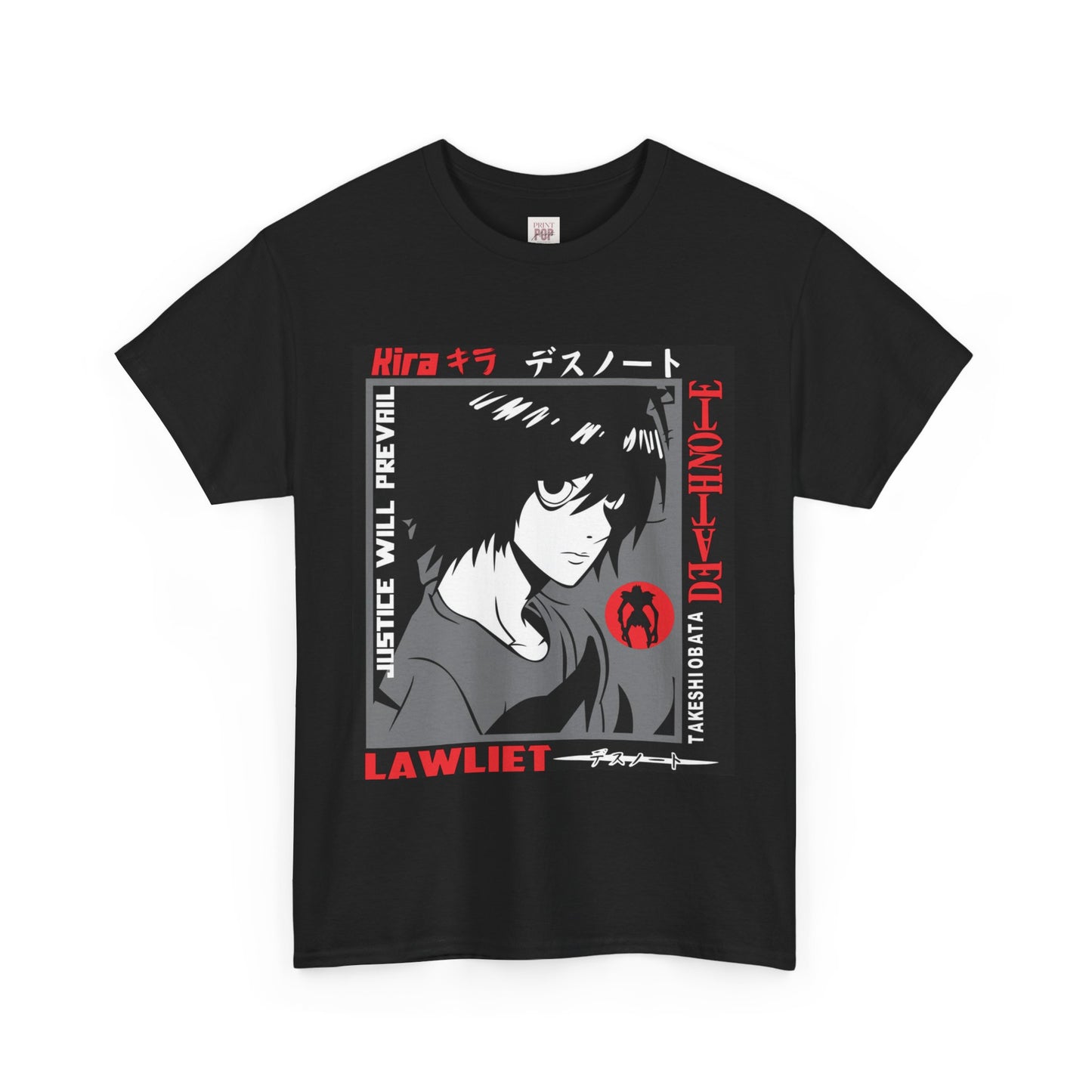 Death Note L Lawliet Unisex Heavy Cotton Tee - Vibrant and Stylish Design for Otaku Heads