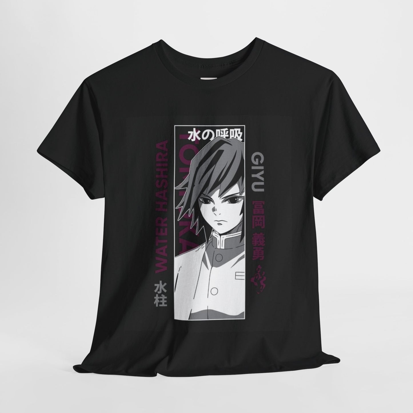 Demon Slayer Giyu Tomioka Unisex Heavy Cotton Tee - Vibrant and Stylish Design for Otaku Heads