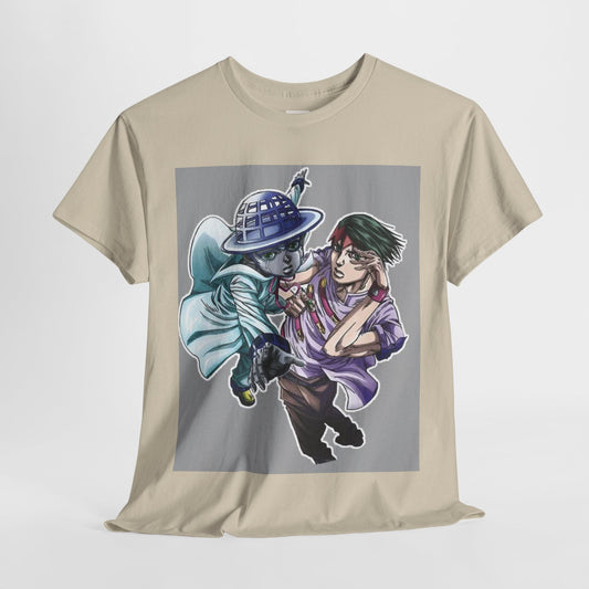 Jojo's Bizarre Adventure Rohan Kishibe Unisex Heavy Cotton Tee - Vibrant and Stylish Design for Otaku Heads