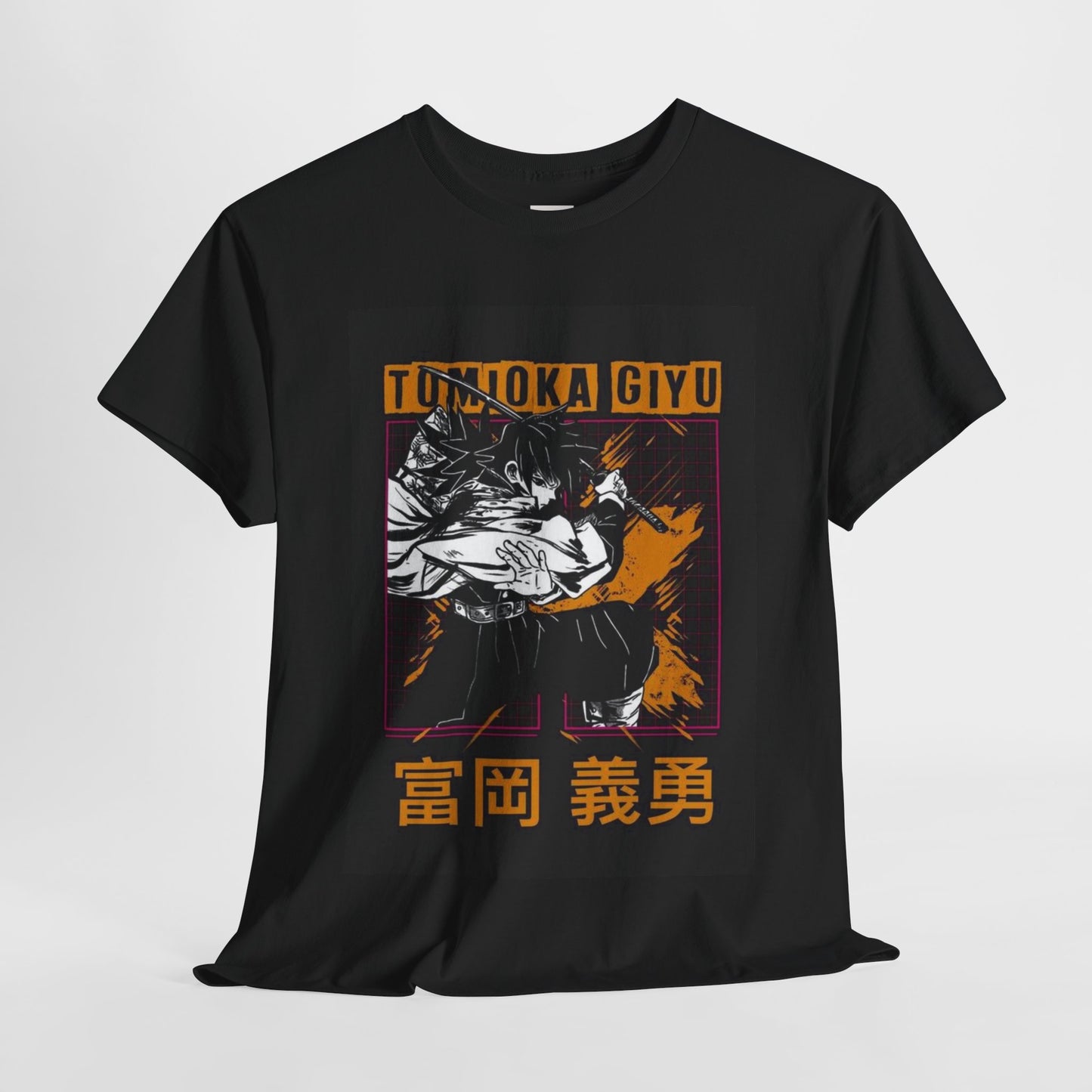 Demon Slayer Giyu Tomioka Unisex Heavy Cotton Tee - Vibrant and Stylish Design for Otaku Heads