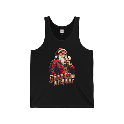 Funny Santa Wrapper Unisex Heavy Blend Premium Jersey Tank