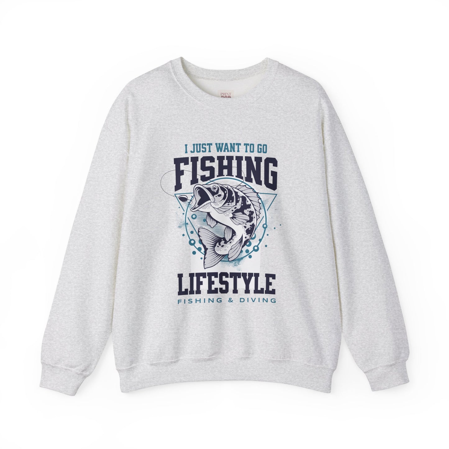 Fishing Lifestyle Unisex Heavy Blend Crewneck Unisex Heavy Blend Sweatshirt - Perfect for Anglers