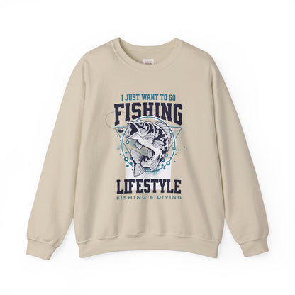 Fishing Lifestyle Unisex Heavy Blend Crewneck Unisex Heavy Blend Sweatshirt - Perfect for Anglers