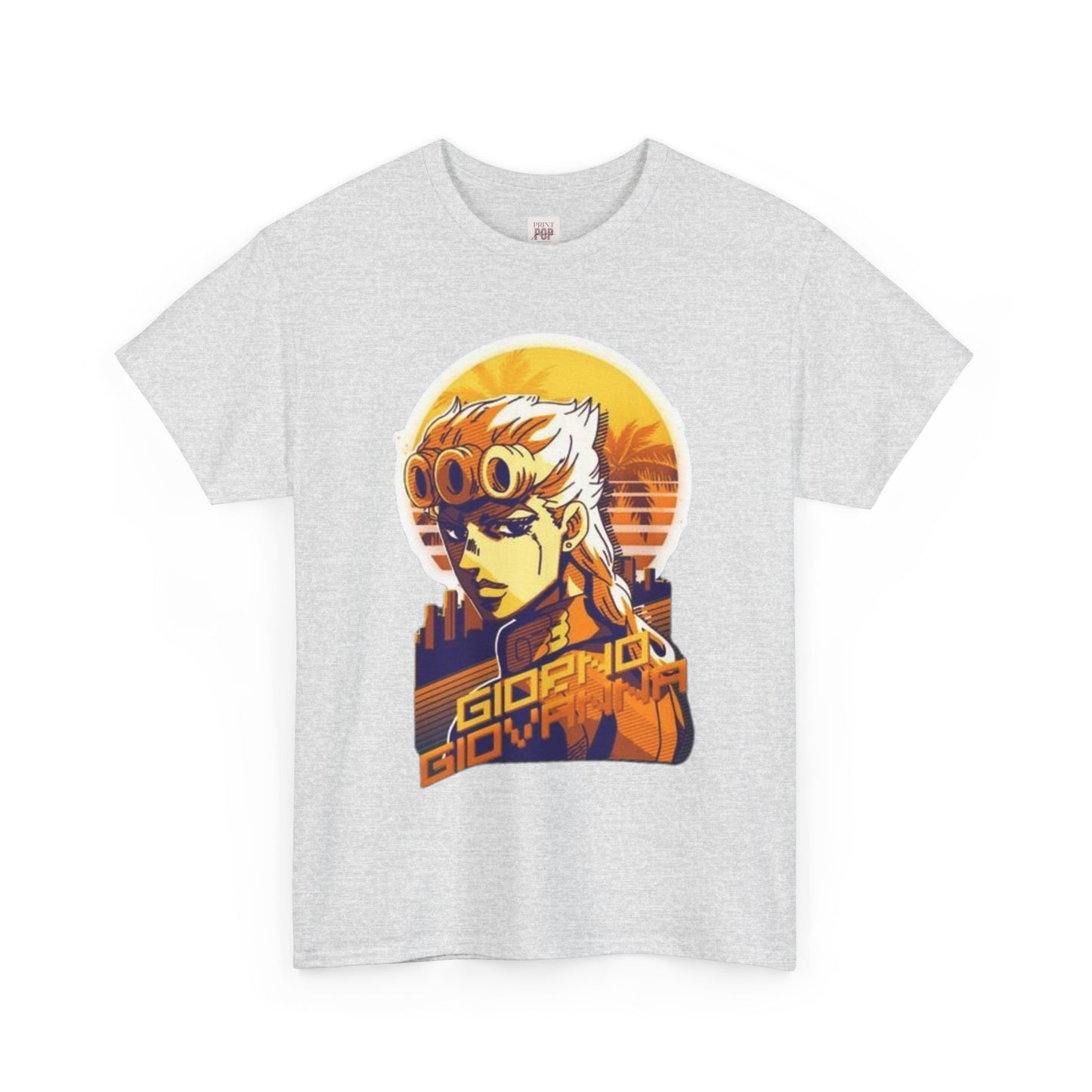 Jojo's Bizarre Adventure Giorno Giovanna Unisex Heavy Cotton Tee - Vibrant and Stylish Design for Otaku Heads