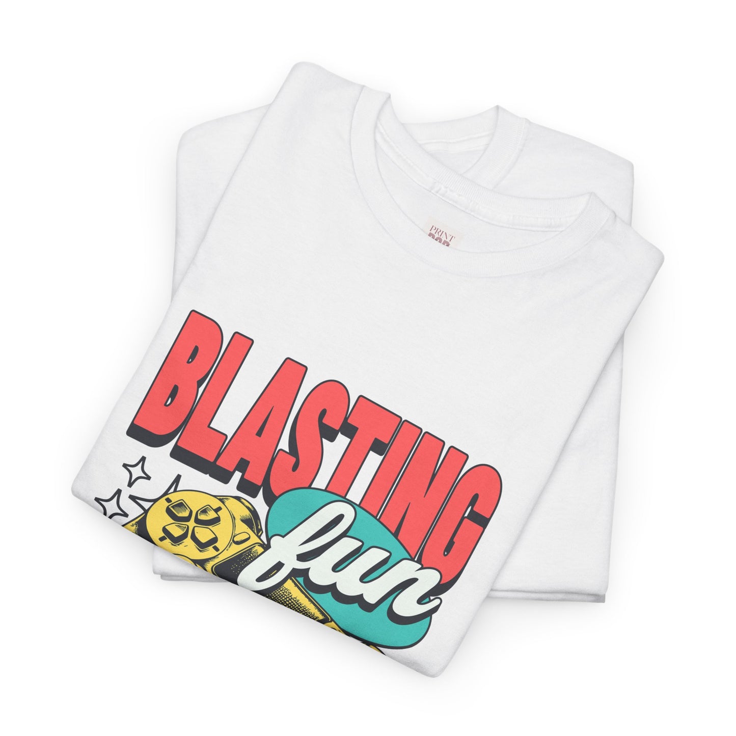 Blasting Fun Gaming Tee - Retro Controller Graphic Cotton T-Shirt