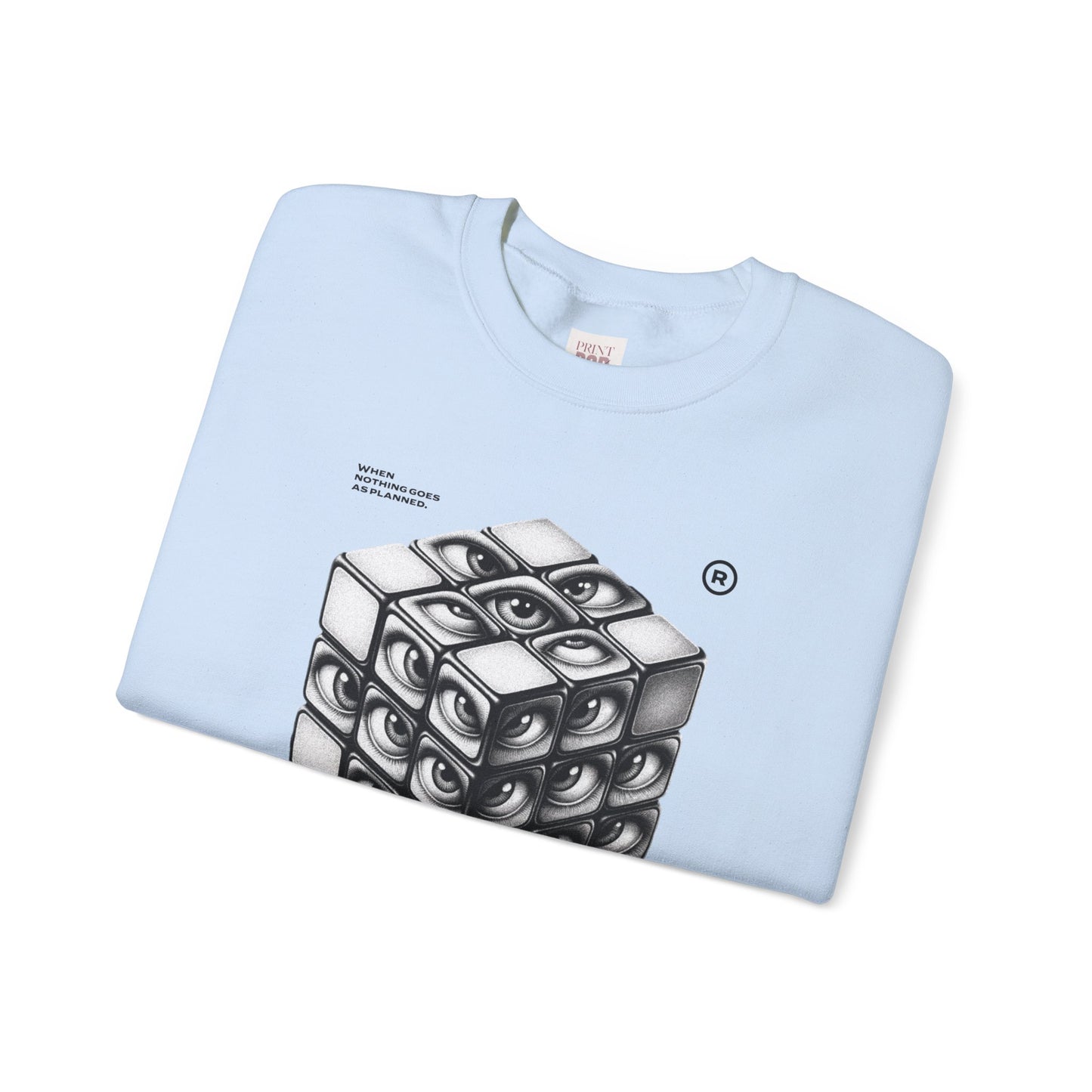 Galactic Scenario Unisex Heavy Blend Crewneck Sweatshirt - Unique Cube Design