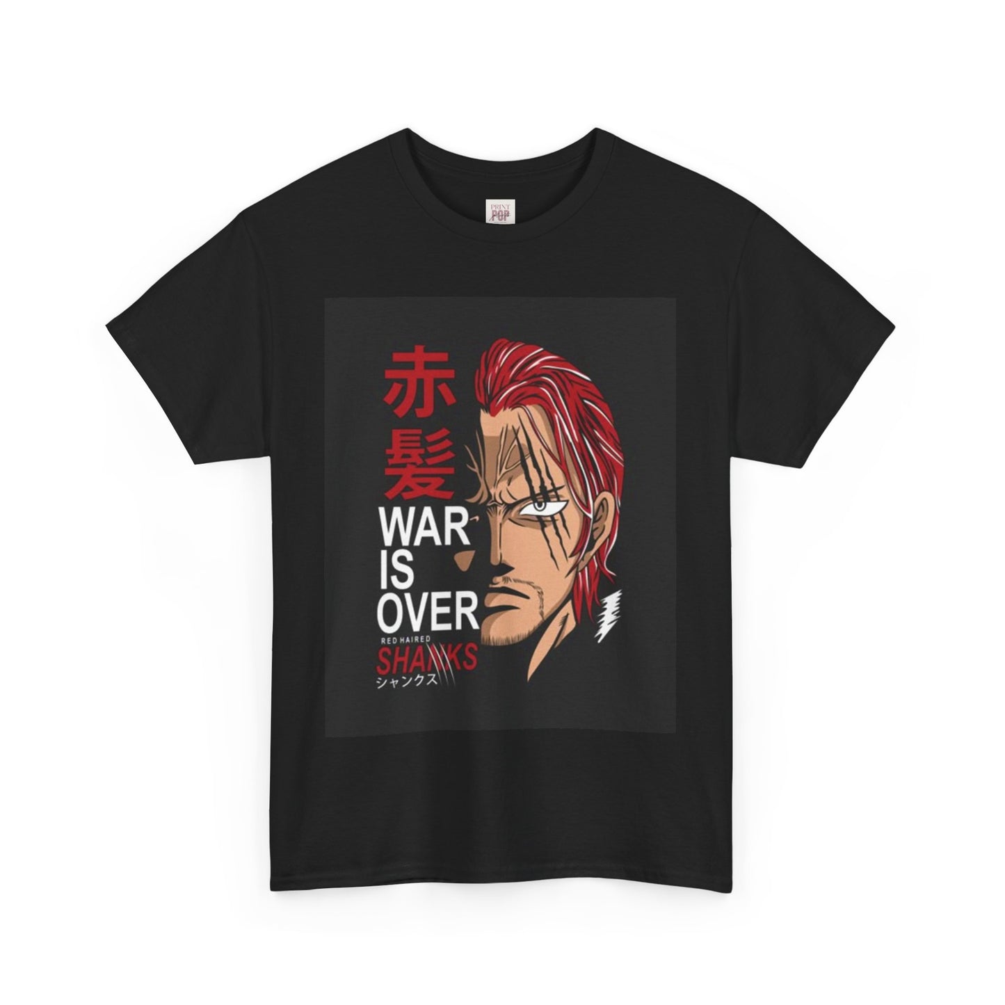 One Piece Shanks Unisex Heavy Cotton Tee - Vibrant and Stylish Design for Otaku Heads