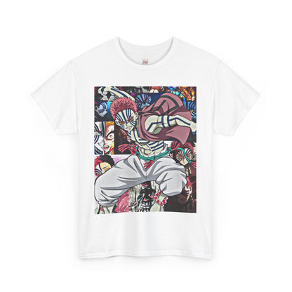 Demon Slayer Akaza Unisex Heavy Cotton Tee - Vibrant and Stylish Design for Otaku Heads