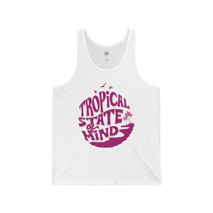 Tropical State of Mind Unisex Tank Top - Perfect for Summer Vibes and Beach Days