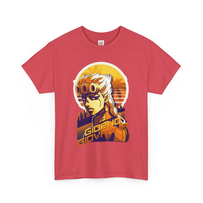 Jojo's Bizarre Adventure Giorno Giovanna Unisex Heavy Cotton Tee - Vibrant and Stylish Design for Otaku Heads