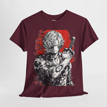 One Piece Shanks Unisex Heavy Cotton Tee - Vibrant and Stylish Design for Otaku Heads