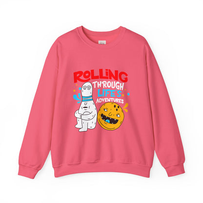 Rolling Through Life's Adventures Quoted Unisex Heavy Blend Premium Sweatshirt