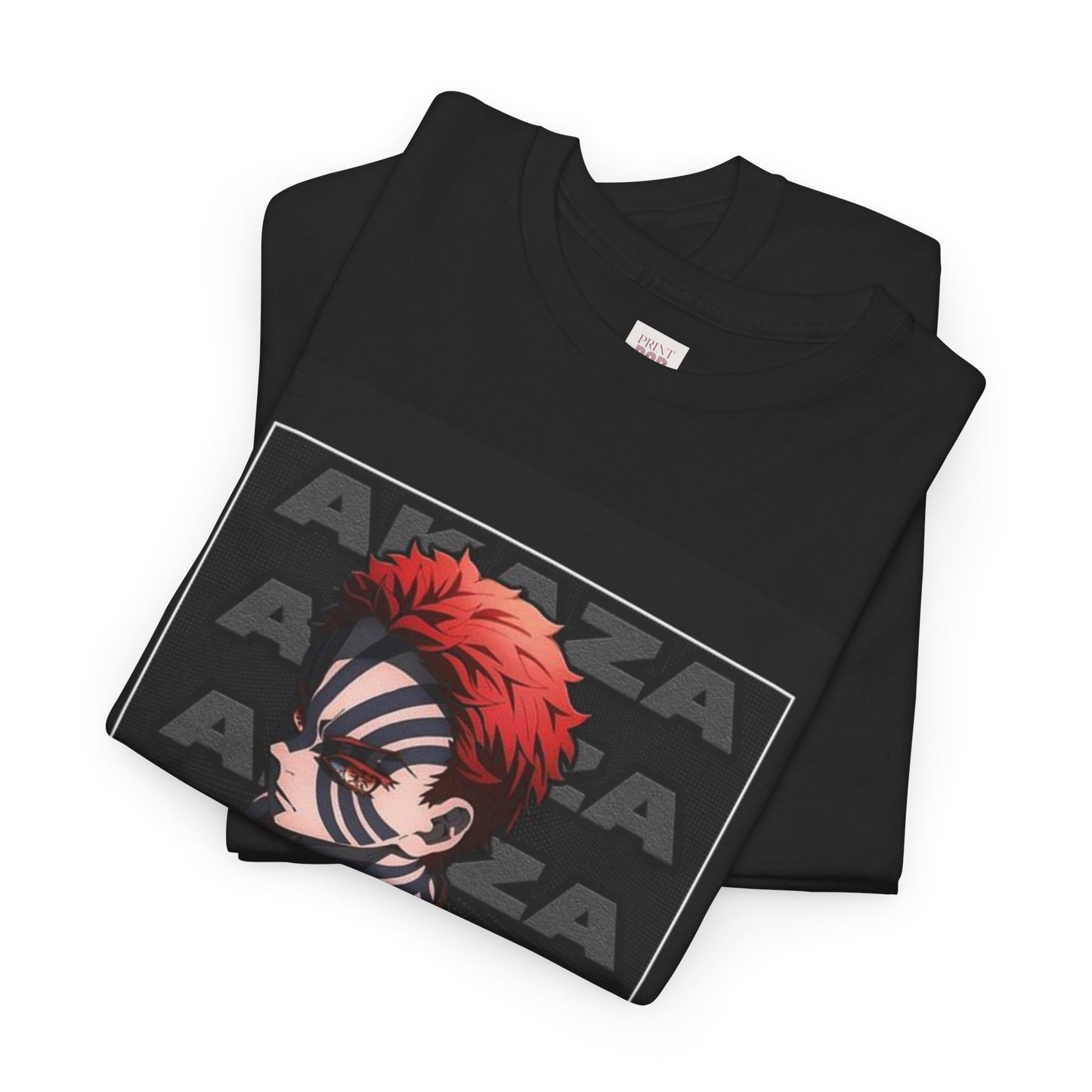 Demon Slayer Akaza Unisex Heavy Cotton Tee - Vibrant and Stylish Design for Otaku Heads