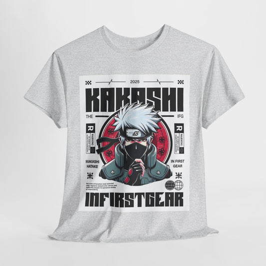 Naruto Shippuden Kakashi Unisex Heavy Cotton Tee - Vibrant and Stylish Design for Otaku Heads