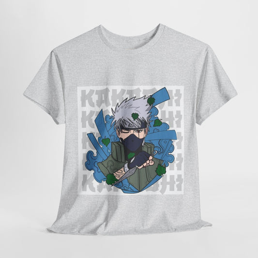 Naruto Shippuden Kakashi Unisex Heavy Cotton Tee - Vibrant and Stylish Design for Otaku Heads