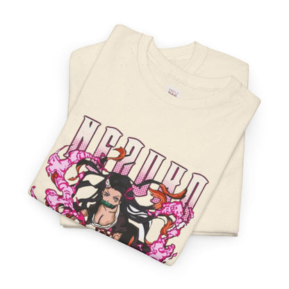 Demon Slayer Nezuko Kamado Unisex Heavy Cotton Tee - Vibrant and Stylish Design for Otaku Heads