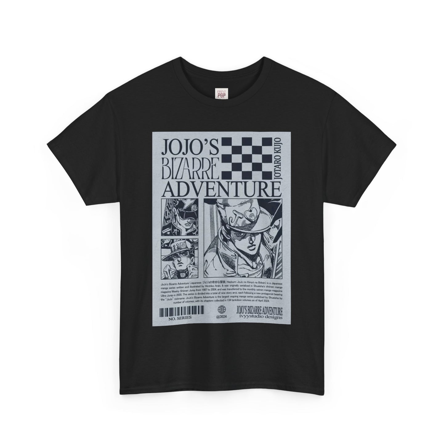 Jojo's Bizarre Adventure Unisex Heavy Cotton Tee - Vibrant and Stylish Design for Otaku Heads