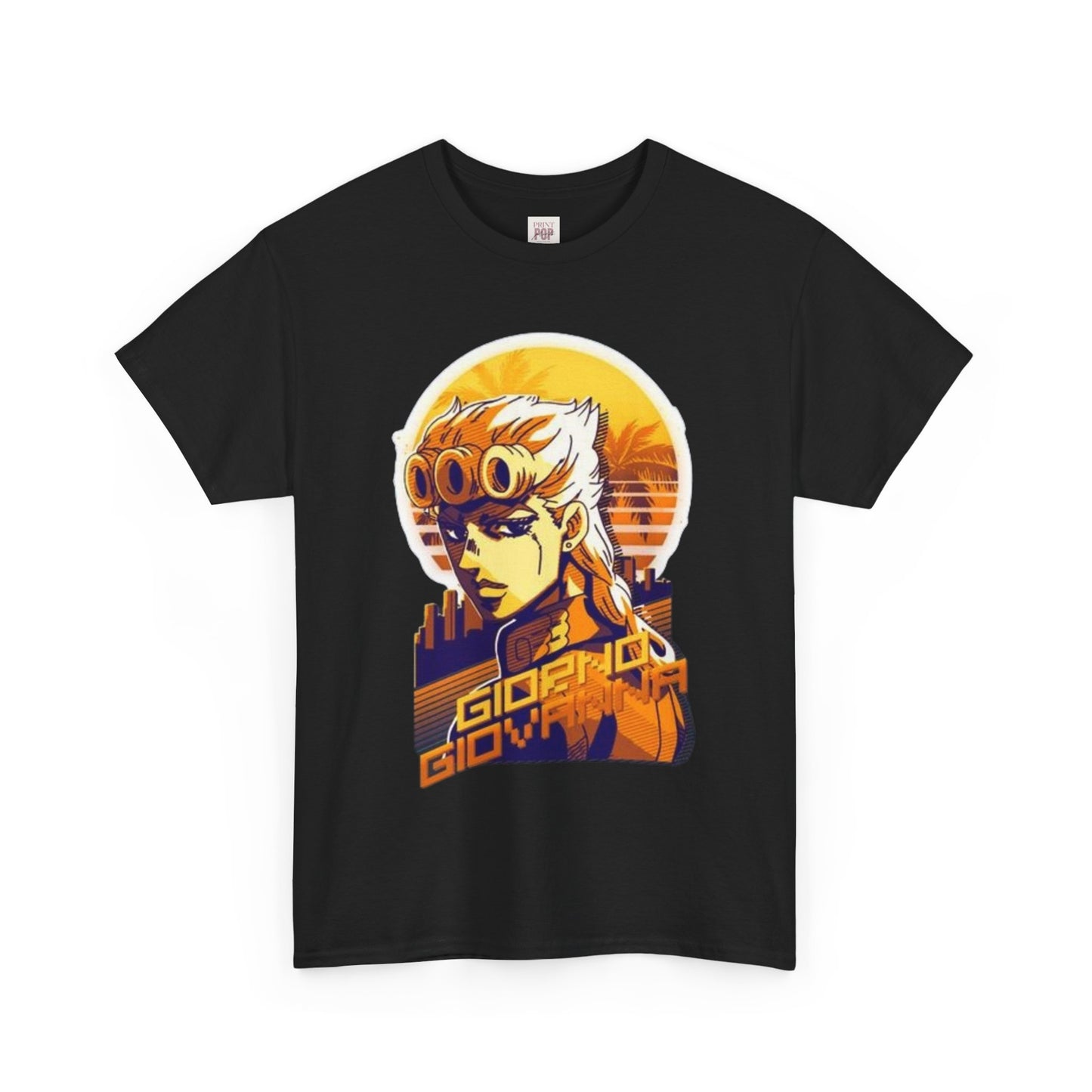 Jojo's Bizarre Adventure Giorno Giovanna Unisex Heavy Cotton Tee - Vibrant and Stylish Design for Otaku Heads