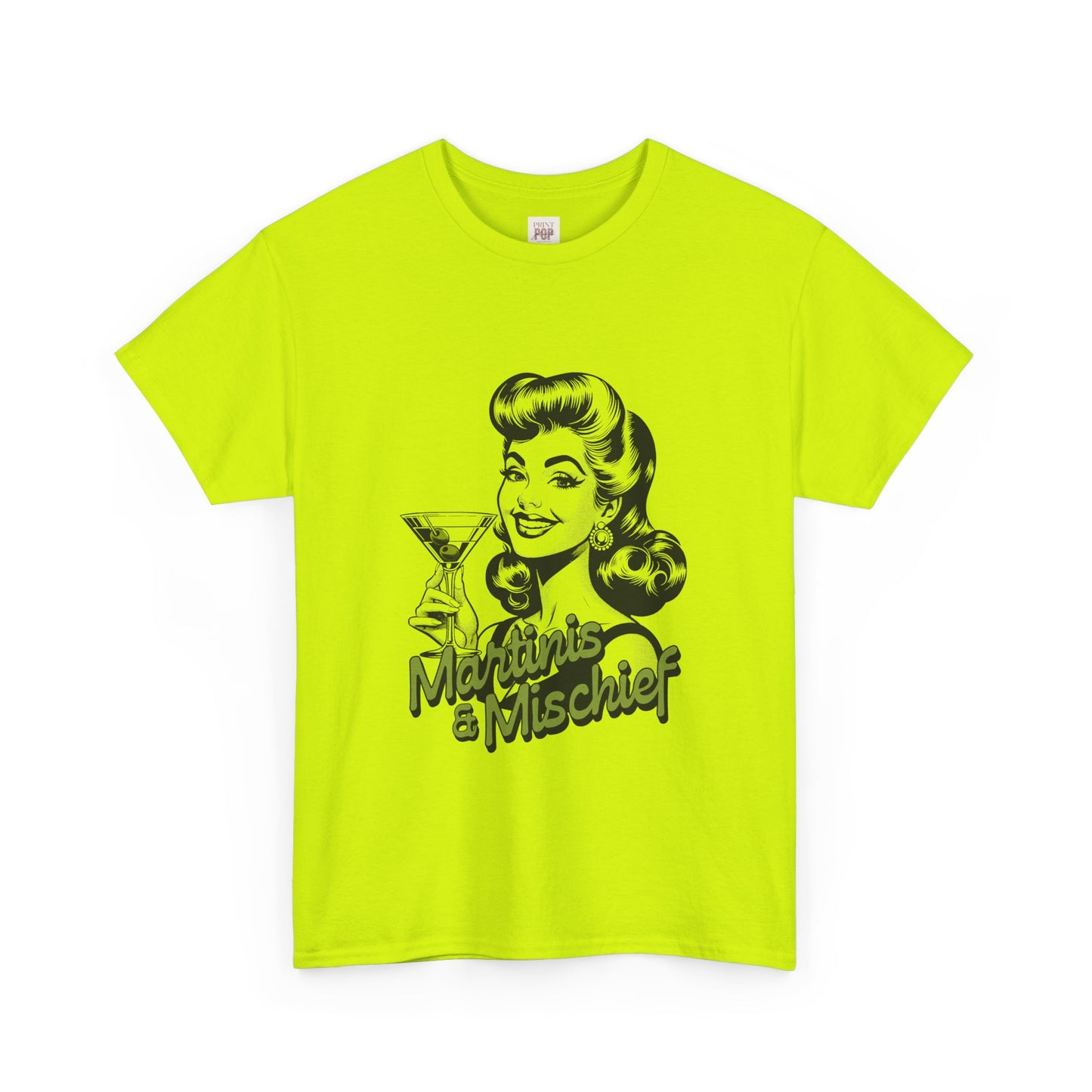 Martinis & Mischief Unisex Heavy Cotton Tee - Fun Retro Graphic T-Shirt