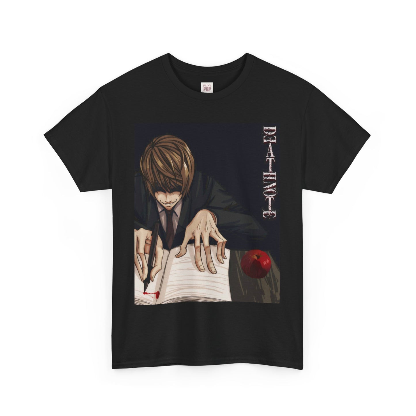 Death Note Light Yagami Unisex Heavy Cotton Tee - Vibrant and Stylish Design for Otaku Heads