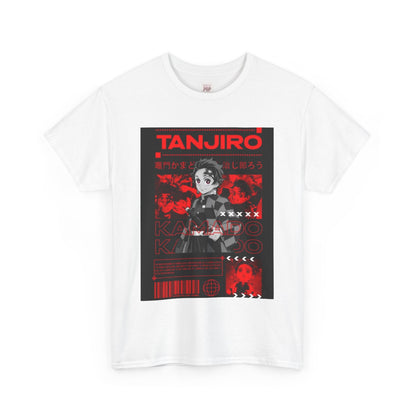 Demon Slayer Kamado Tanjiro Unisex Heavy Cotton Tee - Vibrant and Stylish Design for Otaku Heads