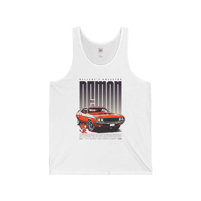 Classic Muscle Car Unisex Jersey Tank - Hellcat's Ancestor Design