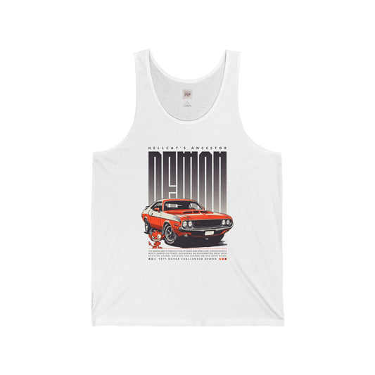 Classic Muscle Car Unisex Jersey Tank - Hellcat's Ancestor Design