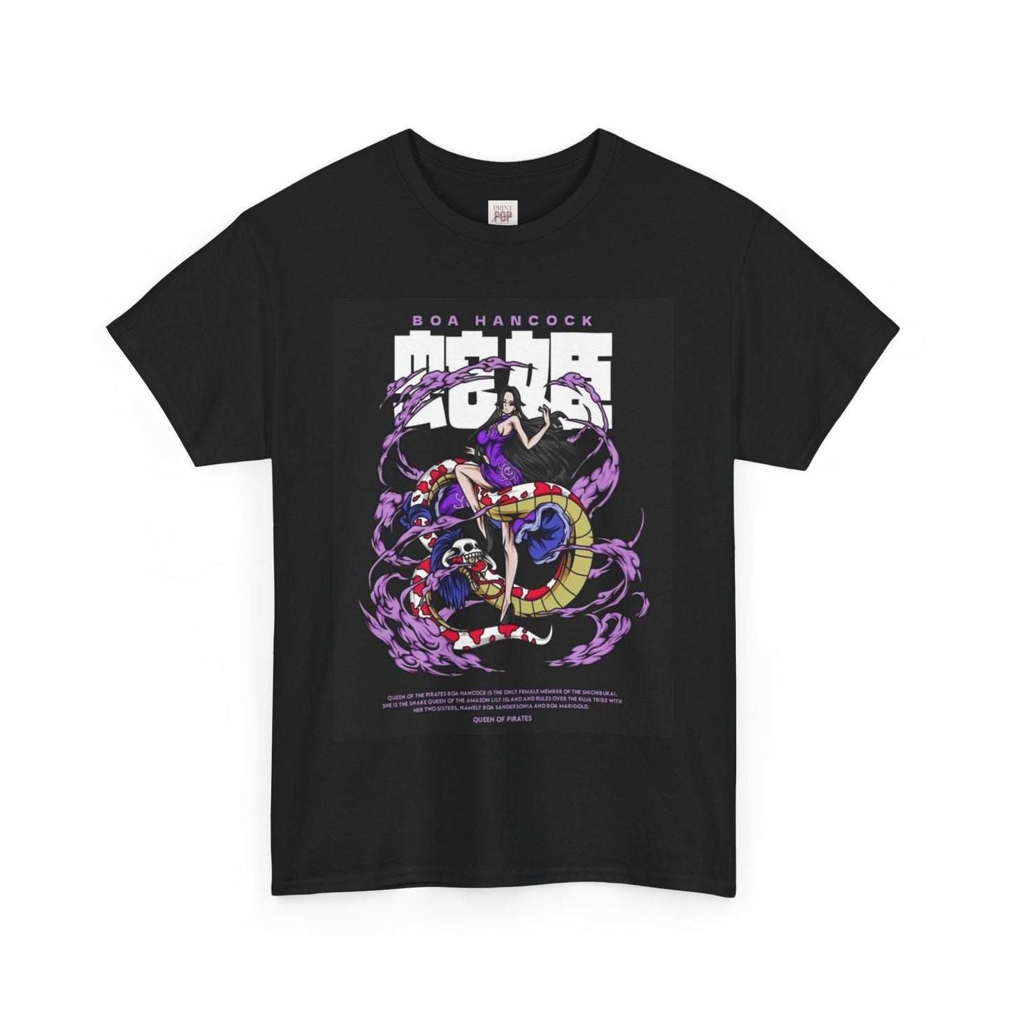 One Piece Boa Hancock Unisex Heavy Cotton Tee - Vibrant and Stylish Design for Otaku Heads