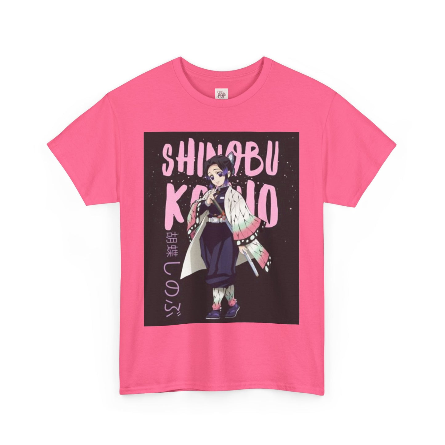 Demon Slayer Kocho Shinobu Unisex Heavy Cotton Tee - Vibrant and Stylish Design for Otaku Heads